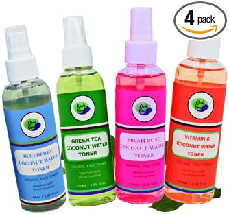 Coconut Water Toners Collection, Blueberry, Green Tea, Fresh Rose & Vitamin C