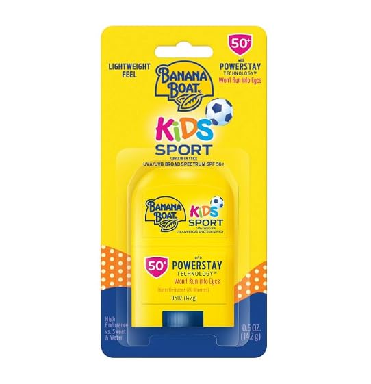 Kids Sport Sunscreen Stick SPF 50+, Broad Spectrum UVA/UVB Protection, Water Resistant, 0.5 oz