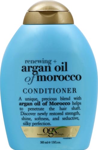 OGX Renewing + Argan Oil of Morocco Conditioner, Repair Conditioner & Argan Oil Helps Strengthen & Repair Dry, Damaged Hair, Paraben-Free, Sulfate-Free Surfactants, 13 fl. oz (Pack of 2)