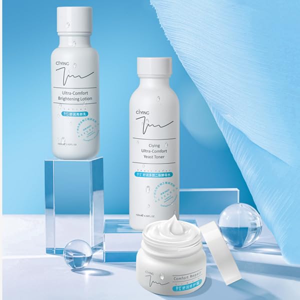 Ultra Comfort Skincare Set - Multi-Effect Bifid Yeast Toner, Soothing and Brightening Lotion, and Repair Cream