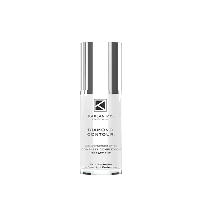 KAPLAN MD Diamond Contour Broad Spectrum SPF 30 - Complete Complexion Treatment, Hydrating Sheer Coverage, UVA/UVB & Blue Light Protection, Fragrance-Free, Non Tinted Sunscreen for Face