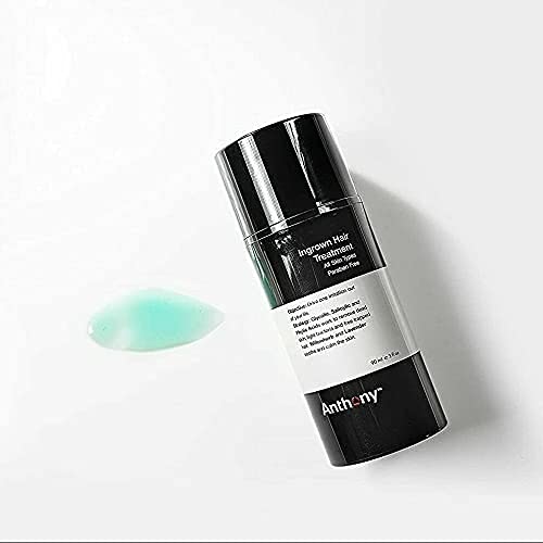 Anthony Ingrown Hair Treatment for Men (Pack of 2) – Gel Solution to Calm Down Razor Burn – Scar and Redness Eliminator, Bump Removal – 3 Fl. Oz