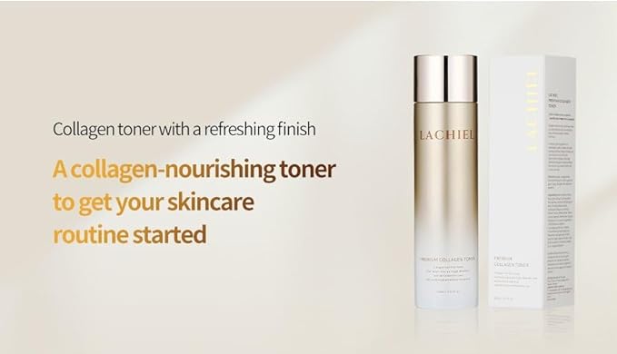 Premium Collagen Toner 4.39 fl.oz(130ml) Hydrolyzed Collagen fo a Dense, Ample-Like Texture,74% of Collagen Extra. Oil/Water Balance Care, Made in Korea
