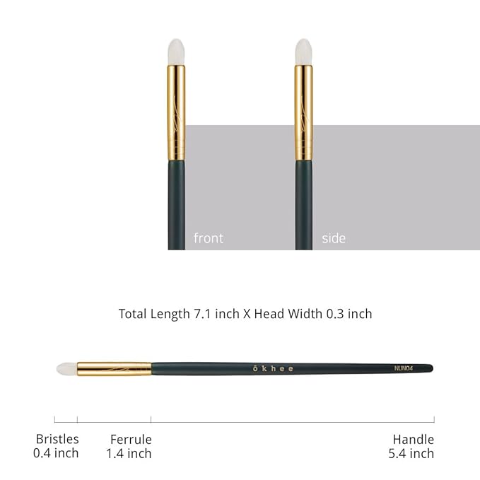 SOO ADOR okhee Pencil Brush NUN04 – Professional Korean Eye Makeup Brush, Bullet-Shaped Precision Smudge & Detail Eyeshadow Brush, Also for Watercolor Lip Blending