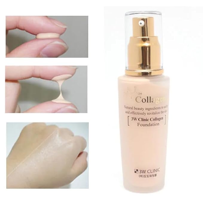 [3w Clinic] Collagen Foundation 50ml/ Perfect Cover Bb Cream/#23 Natural Beige/Korea Made