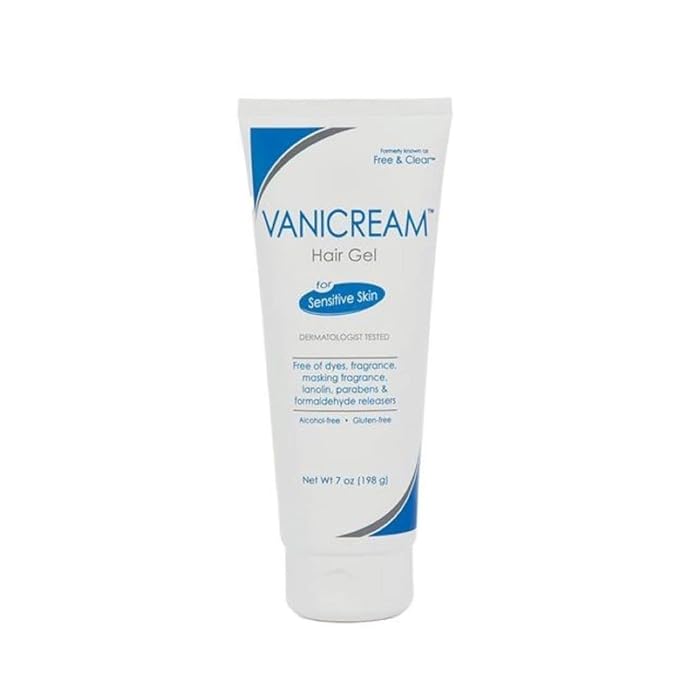 Vanicream Free & Clear Hair Styling Gel, Fragrance and Gluten Free, For Sensitive Skin, Unscented, 7 Oz