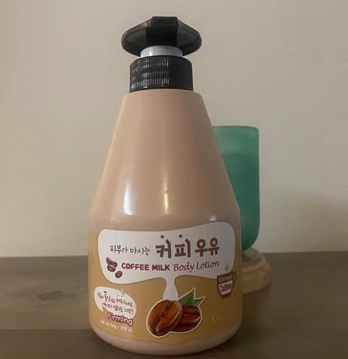 WELCOS KWAILNARA Coffee Milk Body Lotion (19.75 Fl Oz) – Energizing Korean Body Lotion for Deep Hydration | Milk Protein, Royal Jelly, & Coffee Extract Antioxidant Care | Paraben-Free & Non-Greasy