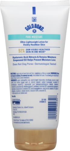 Gold Bond Pure Moisture Lotion, 5.5 oz., Ultra-lightweight Daily Body & Face Lotion