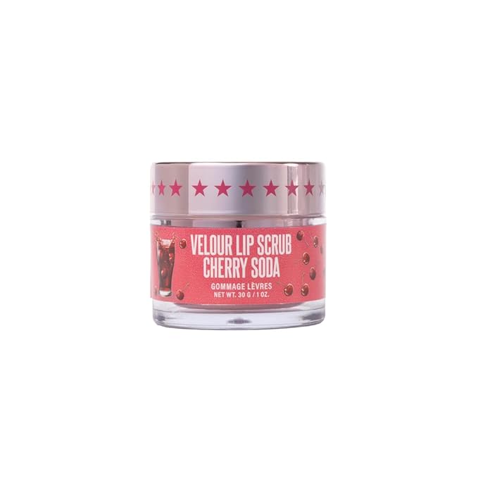 Jeffree Star Cosmetics Velour Lip Scrub, Exfoliating Sugar Lip Treatment, Cruelty-Free & Vegan, 30 G / 1 oz. (Cherry Soda)