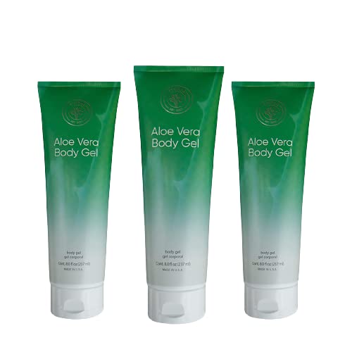L'eudine Aloe Vera Gel Pack of 3 8Fl Oz Premium Aloe Vera for Hair, Face and Body Rich in Nutrients and Vitamins Ideal for Burns, Scars, Massage Hydrating and Soothing