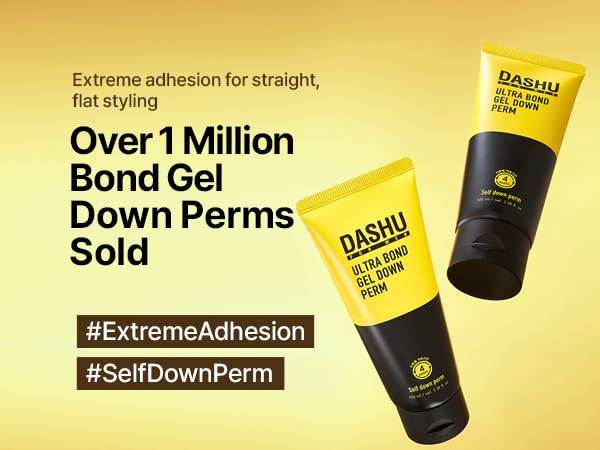 DASHU Down Perm Cream for Men 3.5oz - Korean Hair Straightening Perm Kit, Ultra Bond Gel, Helps Tame Frizzy Hair, Premium Perm Solution, 10-Minute Quick Down Perm, Long-Lasting Hold