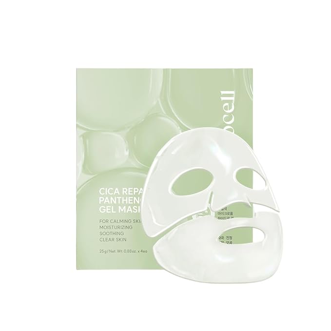AROCELL Cica Hydrogel PDRN Mask 4 Facial Sheet with Panthenol & Centella Asiatica, Cooling Hydrogel Face Mask for Soothing Calming Sensitive Skin Korean Skincare | BSS Skincare Must-Have | 25gx4ea