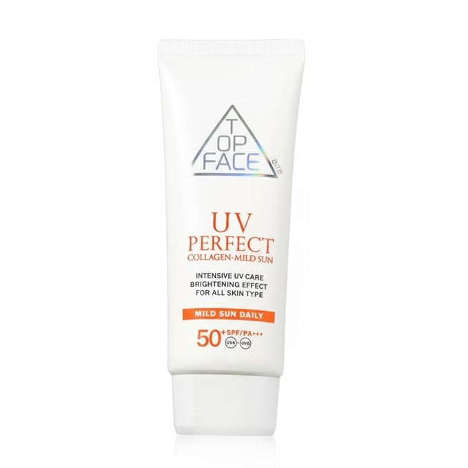 UV Perfect Sunscreen 70ml / 2.37 fl oz, SPF50+ / PA+++, Lightweight No White Cast for Face, Korean Glass Skin Care with Hydrolyzed Collagen