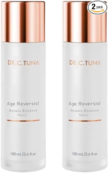 Farmasi Dr. C. Tuna Age Reversist Facial Tonic for All Skin Types Set of 2 – Gentle Cleansing & Refreshing Face Toner, Prepares Skin for Skincare Routine – 100 ml / 3.3 fl.oz. Each