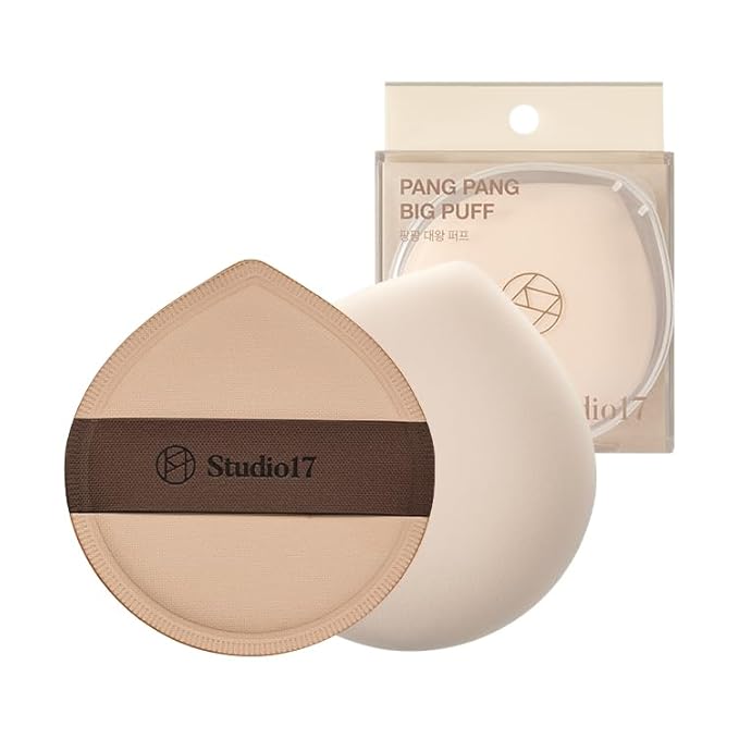 Pang Pang Makeup Powder Puff 1 Pc | Big Makeup Sponge for Foundation | Fluffy Cushion Puff Blender With Latex | Korean Makeup Puff for Foundation and Powder | 2.2In Diamater
