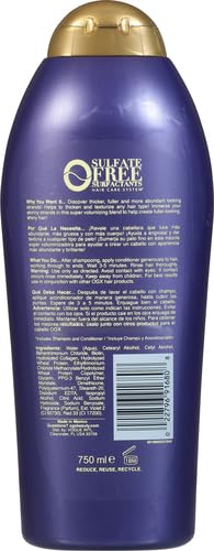 OGX Thick & Full + Biotin & Collagen Volumizing Conditioner, Nutrient-Infused Conditioner + Vitamin B7 Biotin Gives Hair Volume & Body for 72+ Hours, Sulfate-Free Surfactants, 25.4 fl. oz (Pack of 2)