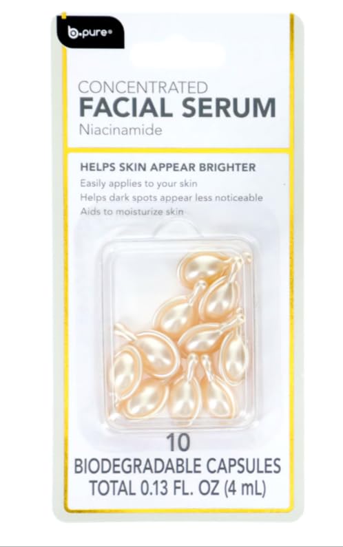 Glow Up b.pure Revitalizing Hydrating Night Cream-Watermelon Toner, Serum, Night Moisturizer & Biodegradable Niacinamide Capsules – Full Hydration No Alcohol-Set 4 Count