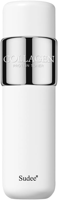 Sudee Collagen Protein Toner - Hydrating & Refining Facial Essence with Plant-Based Collagen Hyaluronic Acid Peptides - Korean Skincare Lightweight Formula for Dry Oily Skin - 150ml (5.07Fl Oz)