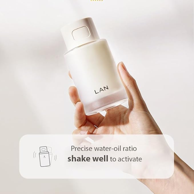 1PC LAN Toner LAN Time Flower Lotion, LAN Face Essence Toner Soothing Firming Lifting Moisturizing Double Layer Facial Lotion, Reliving Dull Skin Essence, 100ml / 3.38 FLOZ