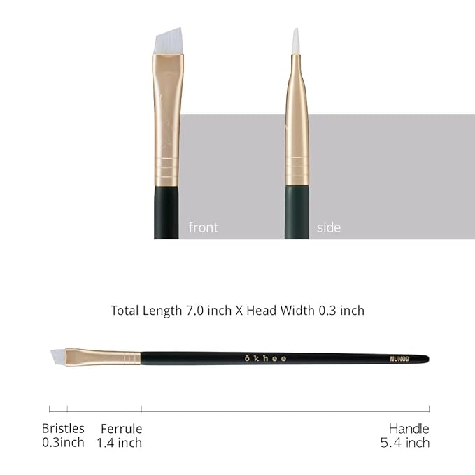SOO ADOR okhee Eye Brow Brush NUN09 – Professional Korean Makeup Brush for Natural Brow Shaping, Precision Filling & Base Brow Definition