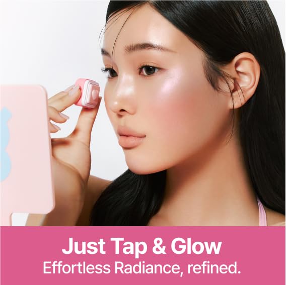 COLORGRAM Milk Bling Heartlighter 01 Peach Heart | Silky Smooth Versatile Creamy Highlighter with Shimmery Finish, Soft and Natural Glow Perfect for Daily Makeup