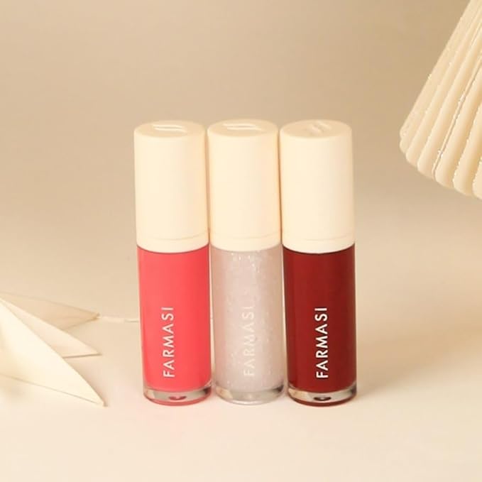 FARMASi Tinted Lip Plumper, Plumping Lip Gloss, Promoting Natural Circulation for Fuller, Younger Looking Lips, Hydrating, High-Shine, Volumizes, Merry Berry