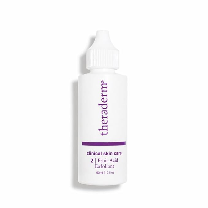 Theraderm Fruit Acid Exfoliant Toner – Lactic Acid AHA Exfoliating Toner for Smoother, Brighter-Looking Skin, 2 oz