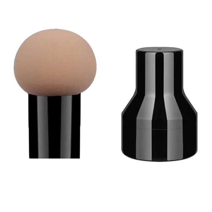 Foundation Sponge Powder Puff Mushroom Head 3PCS Makeup Sponges with Handles Cases Cosmetic Facial Face