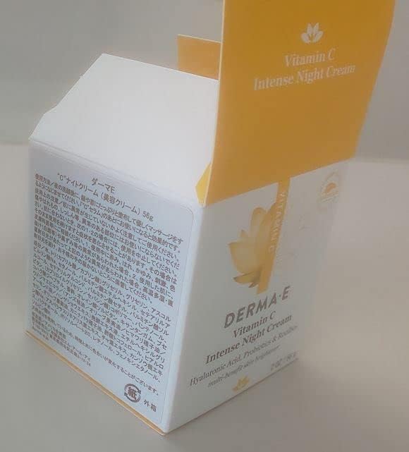 DERMA-E Vitamin C Intense Night Cream, 2 Oz, Brightening and Hydrating Facial Skin Renewing Cream, Anti-Aging Overnight Face Moisturizer for Skincare and Youthful Radiance