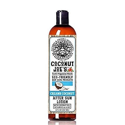 BANDFOW Creamy Coconut After Sun Lotion by Coconut Joe's | Enriched with Coconut Oil Vitamin E and Aloe, Deeply Moisturizes Your Skin, 8 Ounce Bottle
