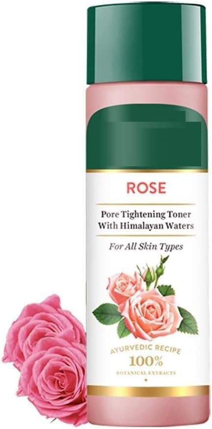 AM Pure Rose Water, Rejuvenating Mist for Face and Body Steam Distilled, for All Skin Types Rose Toner, 120ml