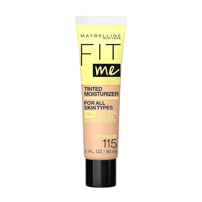Maybelline Fit Me Tinted Moisturizer, Natural Coverage, Face Makeup, 115, 1 Count