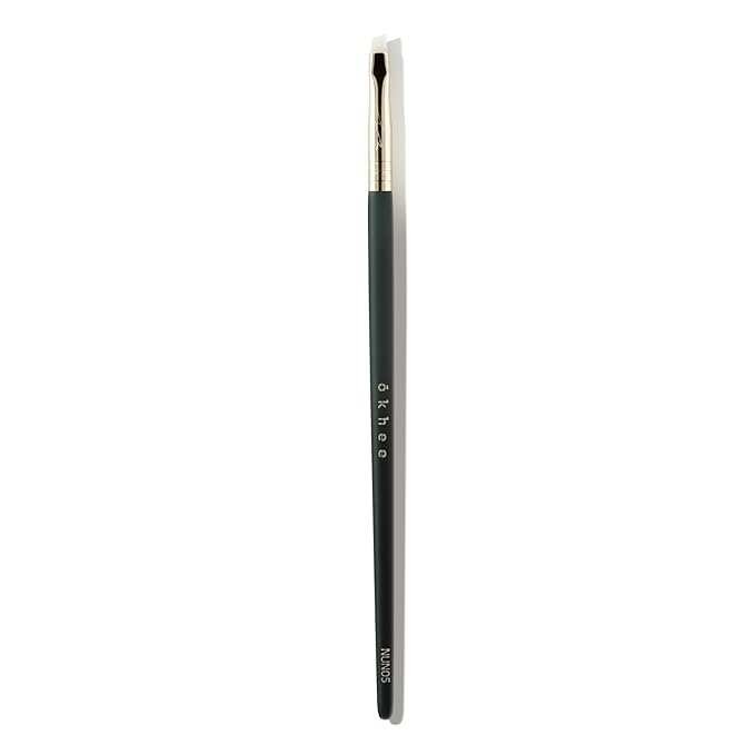 SOO ADOR okhee Edge Eye Brush NUN05 – Professional Korean Eye Makeup Brush, Slim Angled Precision Brush for Defining Eye Edges, Under Eye Shadow, Outer Corner & Soft Eyeliner
