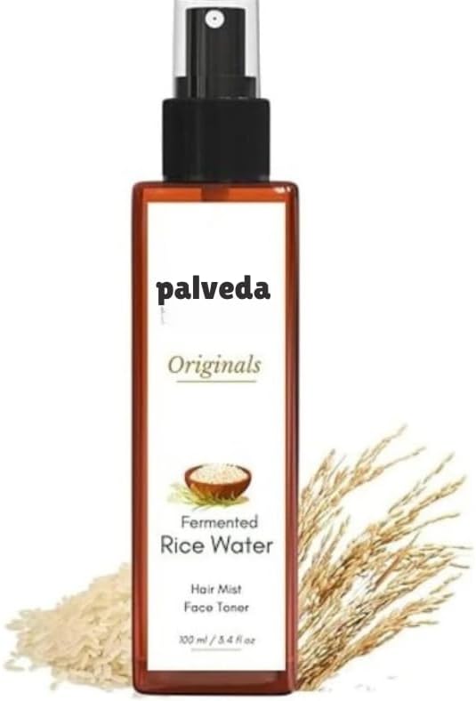 Fermented Rice Water Facial Toner Spray, Pure Organic Basmati Rice, 100ml, for All Skin Types, Quick Absorbing & Non Sticky