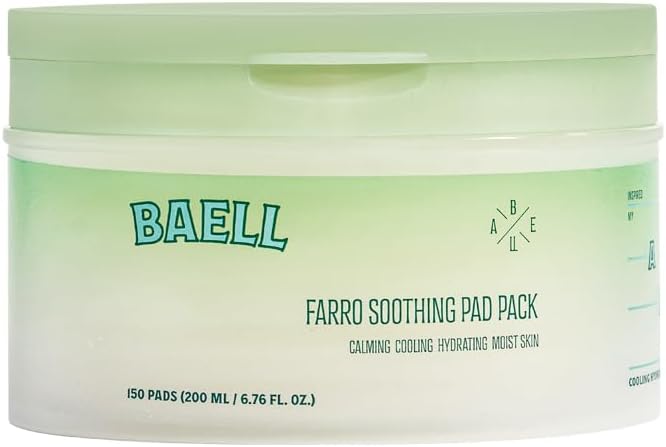 Farro Enzyme Skincare Soothing Toner Pad x Big Size 150 Sheet, Facial Calming & Hydration Effect