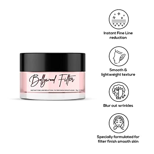 BlueQueen Bollywood Filter 15gm, Blurs Fine Lines & Wrinkles Instantly | Hydrating, Lightweight, Non-sticky Formula For Women