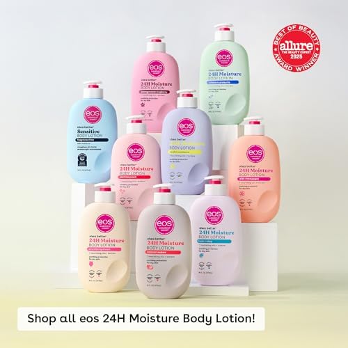 eos Shea Better Body Lotion Coconut Waters, 24-Hour Moisture Skin Care, Lightweight & Non-Greasy, Natural Shea, Vegan, Coconut Body Lotion, 16 fl oz