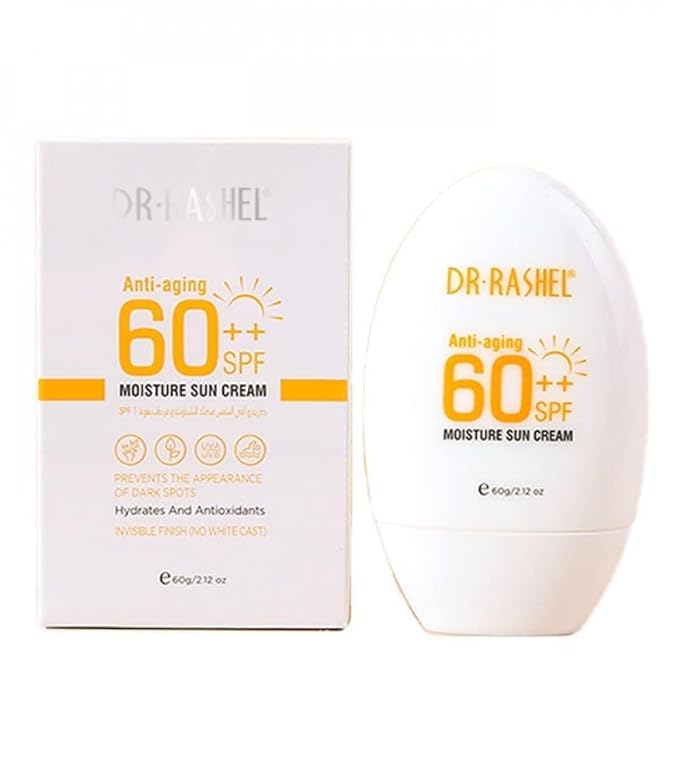 DR.RASHEL Dr Rashel Anti Aging 60++ SPF Moisture Sun Cream, Size 60g, 2.12 Oz (Pack Of 1)