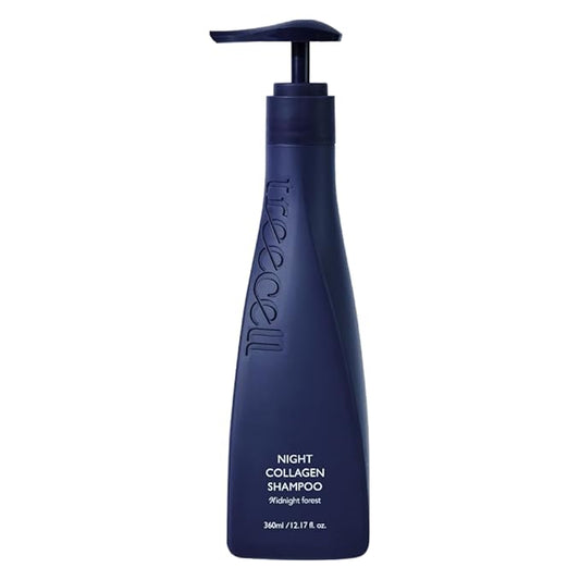 TREECELL Night Collagen Shampoo, Midnight Forest 12.2 fl oz (360 ml) | Deep Cleansing & Hydrating Night with Low-Molecular Collagen | Korean Shampoo