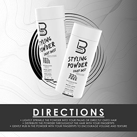 L3 - Level 3 Light Hold Styling Powder - Natural Matte Hairstyle - Texturizing and Volumizing (2 Pack)