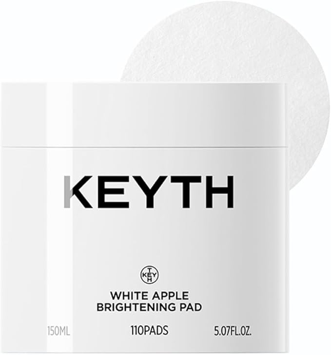 KEYTH White Apple BRIGHTENING PAD (150ML, 5.07 FL.OZ.) / Brightening, Glwoing Skin Filter, Apple Fruit Water, Dark Circle Eraser, White Hyaluronic Acid