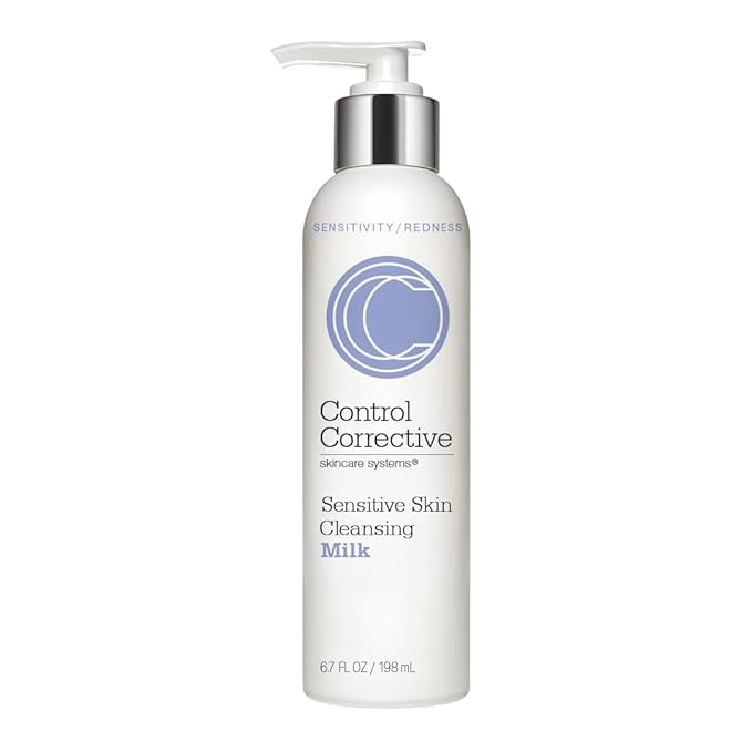 Control Corrective Sensitive Skin Cleansing Milk & Sensitive Skin Tonic with Aloe - Calms Overstimulated or Red Skin Types