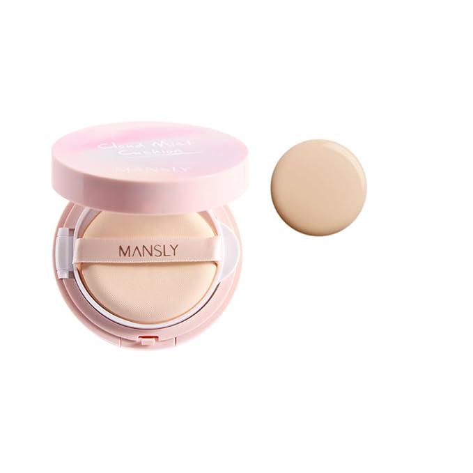 LAMUSELAND Air Cushion BB Cream Foundation, 2 Shades Tinted Moisturizing Waterproof Long-lasting Nude Natural Concealer, Oil Control BB Cream Makeup (Ivory, 1)