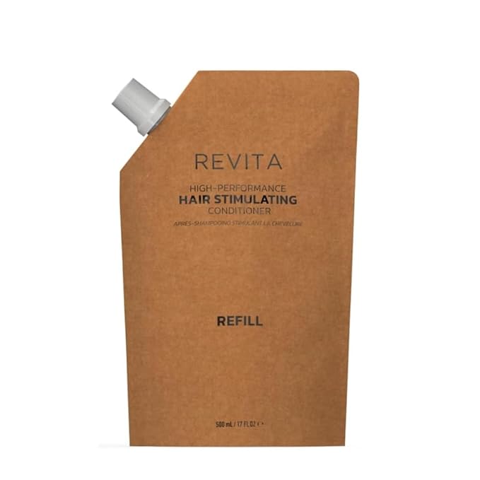 DS Labs For Men & Women Revita Conditioner - Scalp Refreshing Hydration for Fuller Looking, Weightless Hydration, Caffeine, Turmeric, Sulfate & Silicone Free, Color Safe, Refill Pouch 500 mL