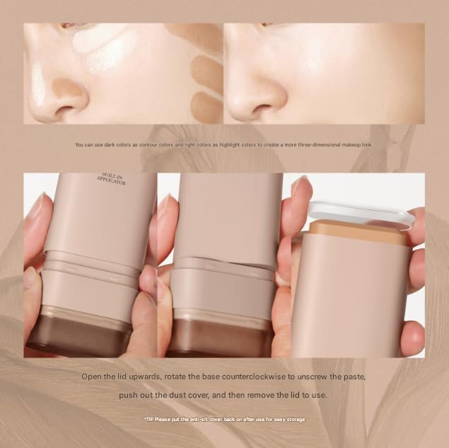 VV Foundation Stick, VV Double Head Foundation Make-Up Stick, 6 in 1- Luxury Anti-Wrinkle Foudation Stick, Korean Foundation Stick (#02)