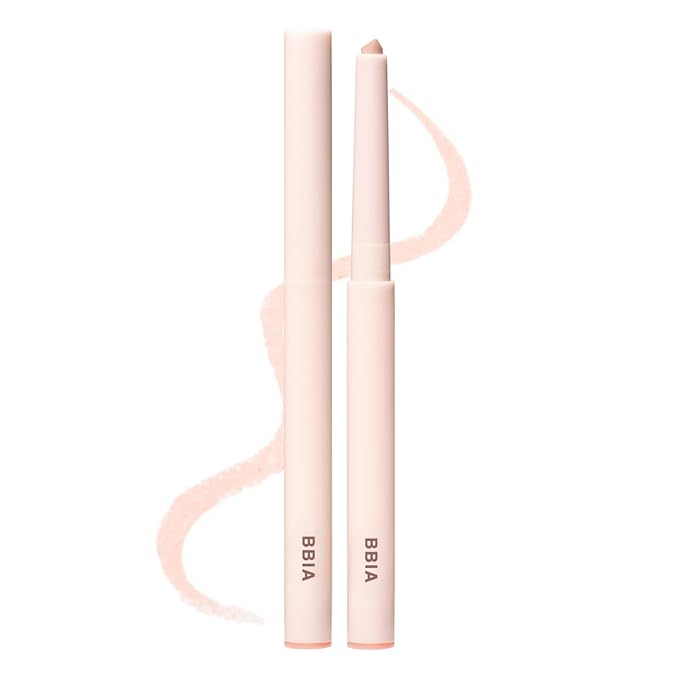 BBIA Last Powder Pencil 3 Colors - Shimmer Glitter Stick Eyeshadow Eyeliner, Under Eye Highlighter Stick Smooth Long-Lasting Creamy Crayon Eye Shadow Liner Pencil Korean Eye Makeup (03 PEACH MILK)