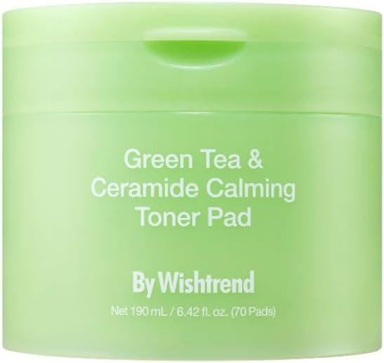 By Wishtrend Green Tea & Ceramide Calming Toner Pad 190 mL 70 Pads