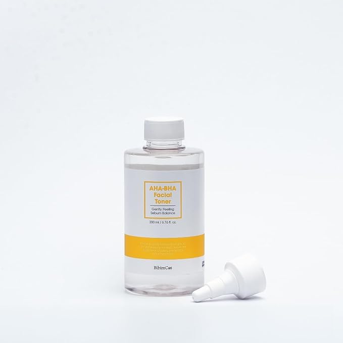 AHA-BHA Facial Toner, Exfoliating & Cleansing Toner, Gentle Care for Smooth and Radiant Skin, Balances Sebum, All Skin Types, 200 ml