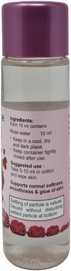 Patanjali Divya Rose Water - Refreshing Facial Mist (4.0 fl oz / 120 ml) - 100% Natural, Cruelty-Free, Clear