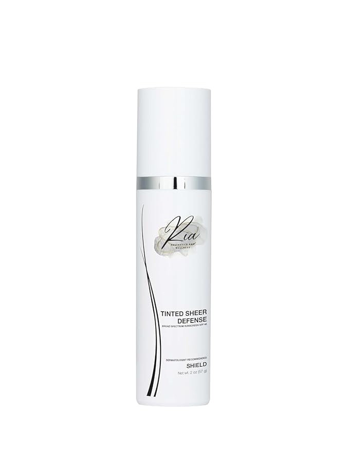 Ria Tinted Sheer Defense | Lightweight Oil-Free Tinted Moisturizer with SPF 46, Broad Spectrum Zinc Oxide Face Sunscreen & Skin Tint for Hydrating Daily Sun Protection, Made in USA